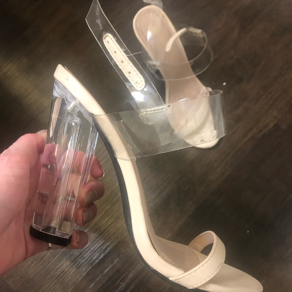 See through high heeled shoes
